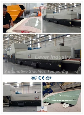 China Automotive Sidelites Glass Toughening Machine / Glass Tempering Furnace for Car Side window glass supplier