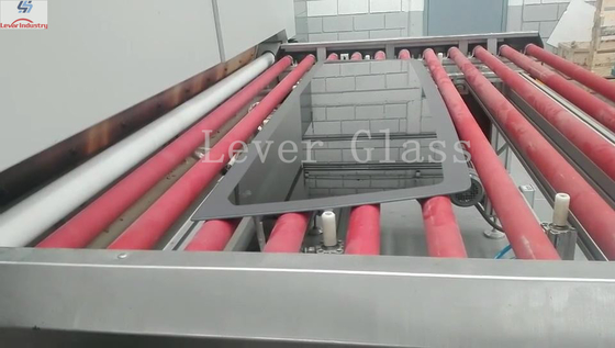 China Automotive Rear Glass Tempering Furnace / double curvature glass with moulds pressing supplier